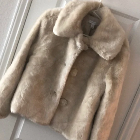 Topshop, nwt, us10 ANNE faux fur crop jackt - Picture 2 of 6